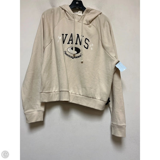Sweatshirt Hoodie By Vans In Cream, Size: L