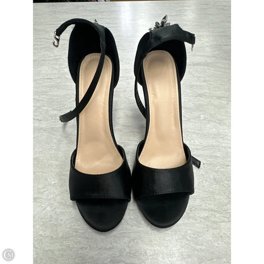 Sandals Heels Stiletto By Clothes Mentor In Black & Silver, Size: 9