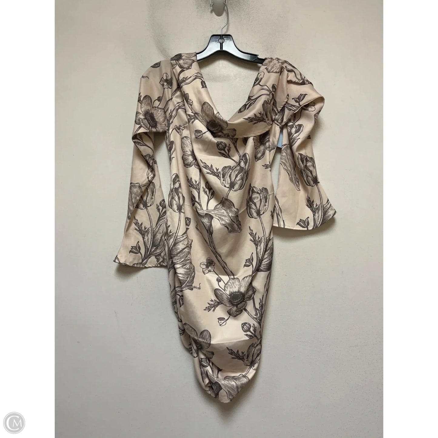 Dress Casual Short By Pretty Little Thing In Brown & Cream, Size: L