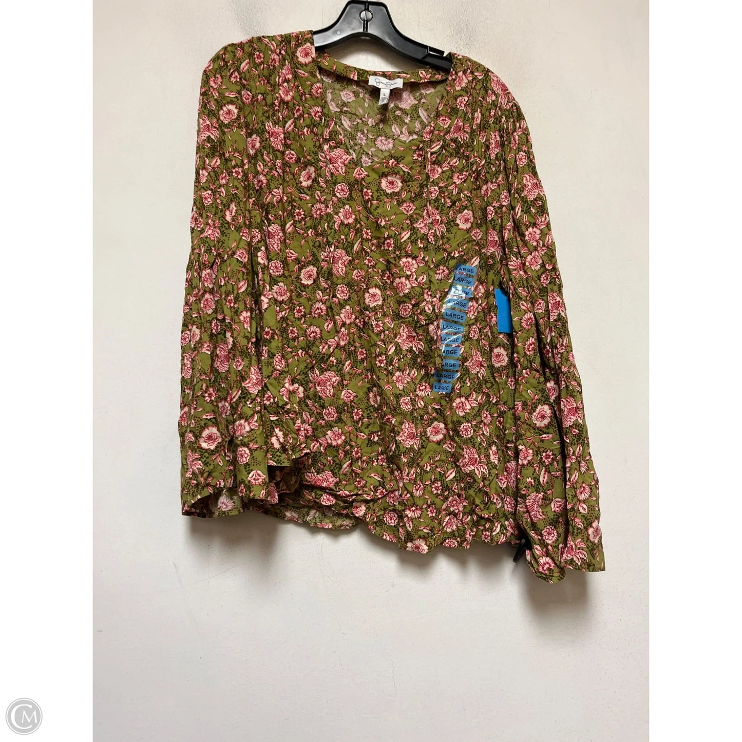 Top Long Sleeve By Jessica Simpson In Floral Print, Size: L