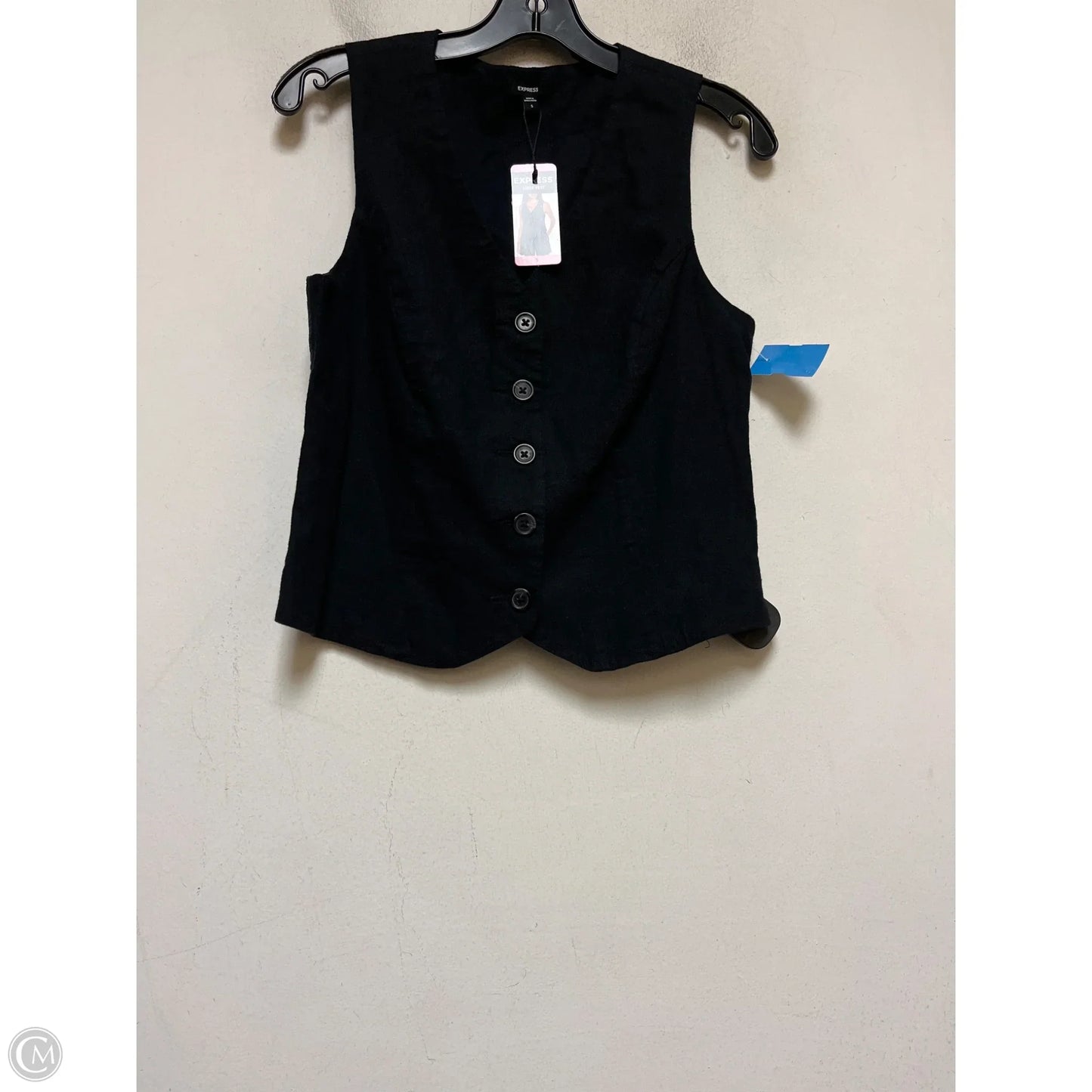 Vest Other By Express In Black, Size: S