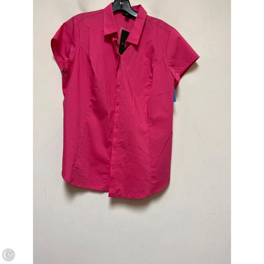 Top Short Sleeve By Worthington In Pink, Size: Xl