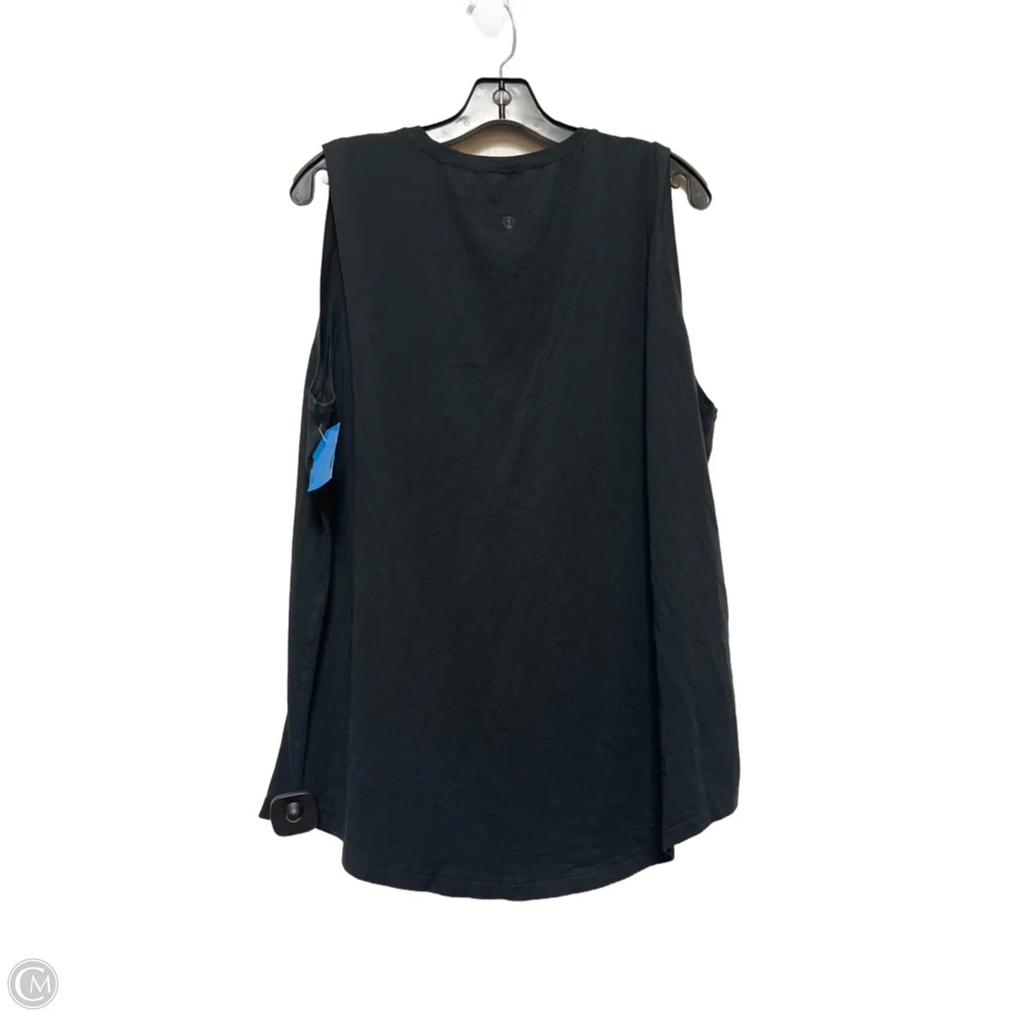 Athletic Top Short Sleeve By Lululemon In Black, Size: Xl