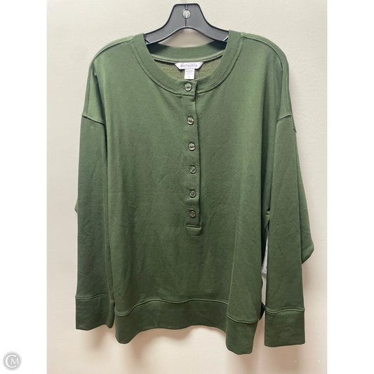 Athletic Top Long Sleeve Crewneck By Athleta In Green, Size: L
