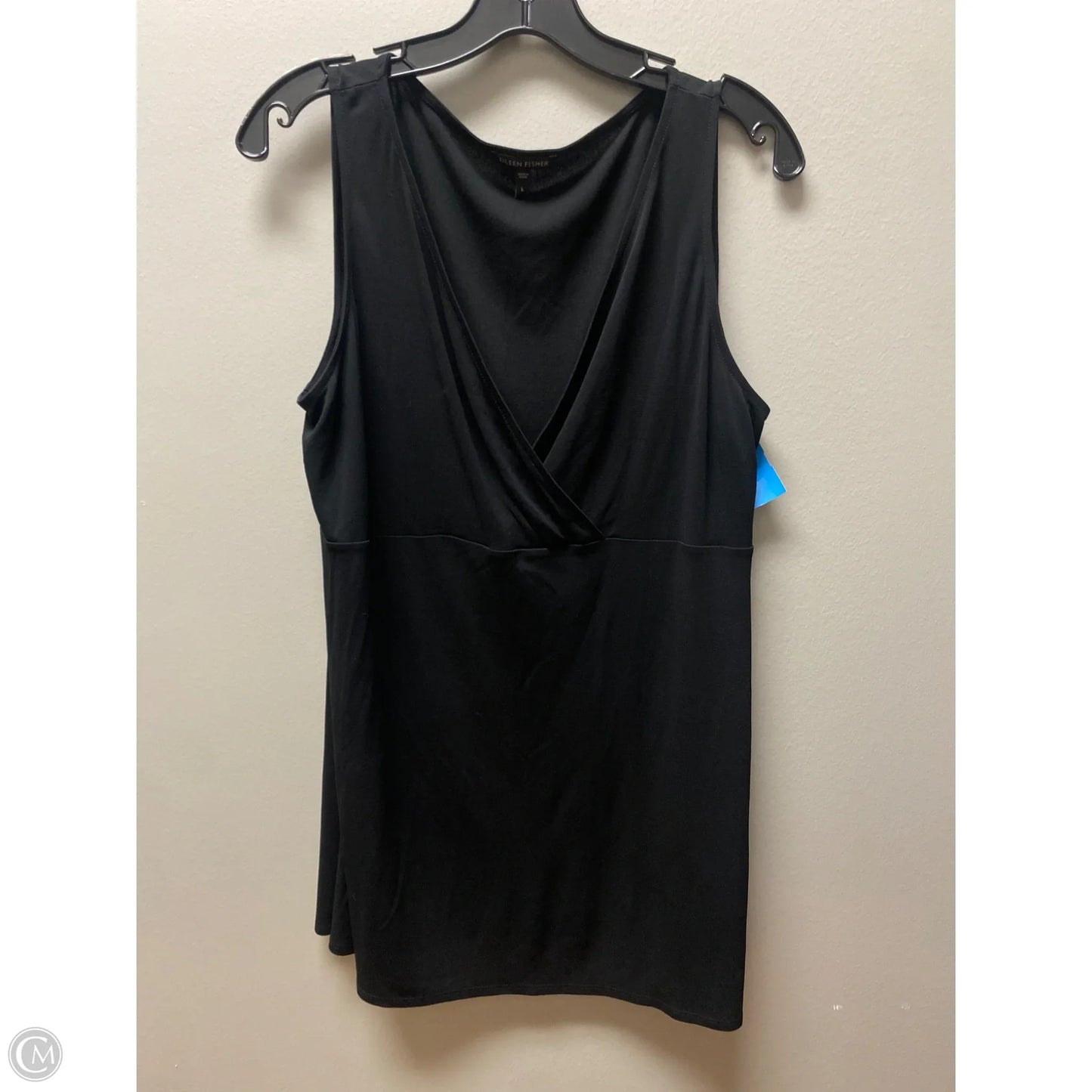 Top Sleeveless By Eileen Fisher In Black, Size: L