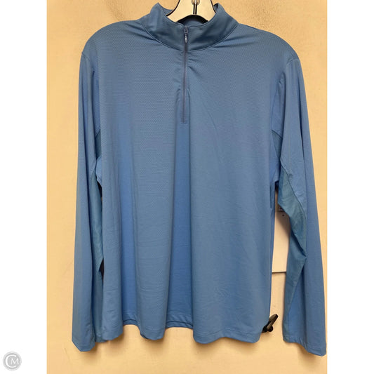 Athletic Top Long Sleeve Collar By Gottex In Blue, Size: Xl