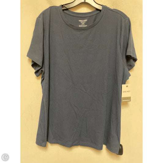 Top Short Sleeve Basic By Nine West In Navy, Size: Xxl