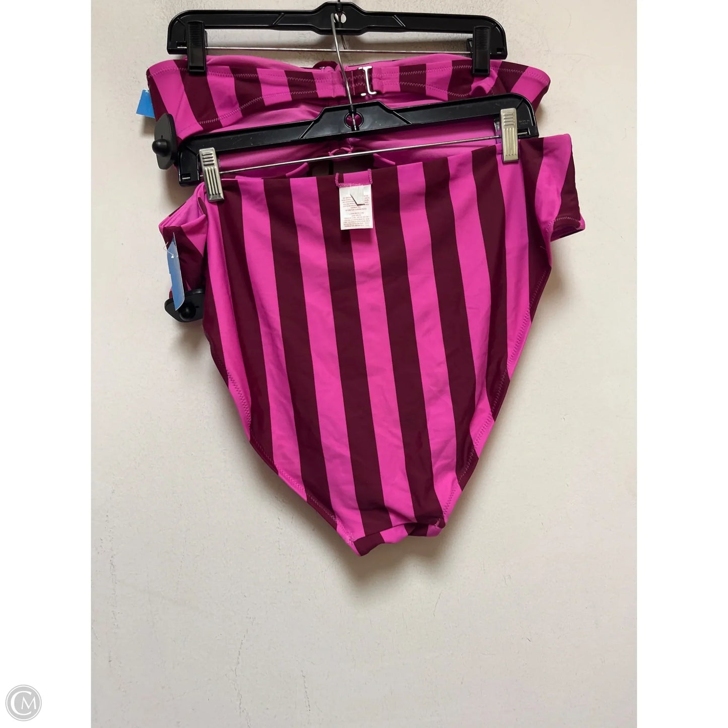 Swimsuit 2pc By Shade & Shore In Striped Pattern, Size: Xl