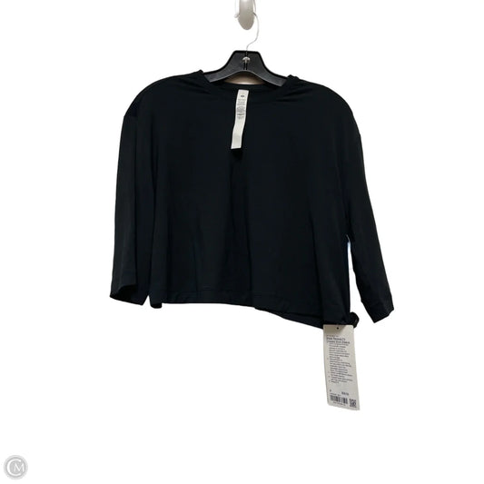 Athletic Top Short Sleeve By Lululemon In Black, Size: 8