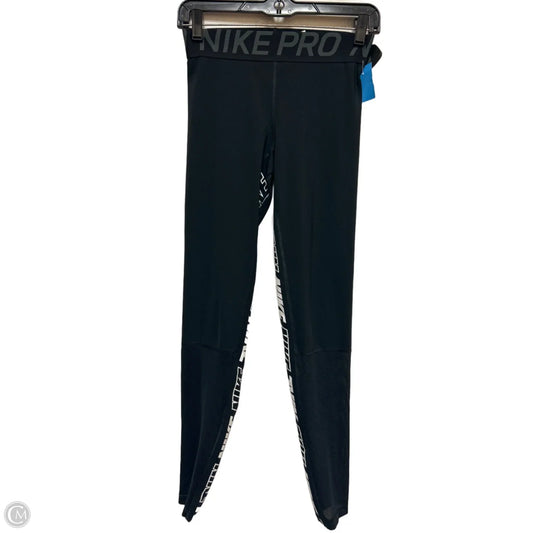 Athletic Leggings By Nike In Black & White, Size: S