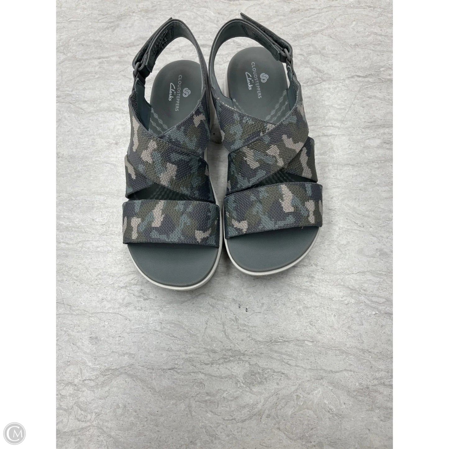 Sandals Flats By Clarks In Camouflage Print, Size: 6.5