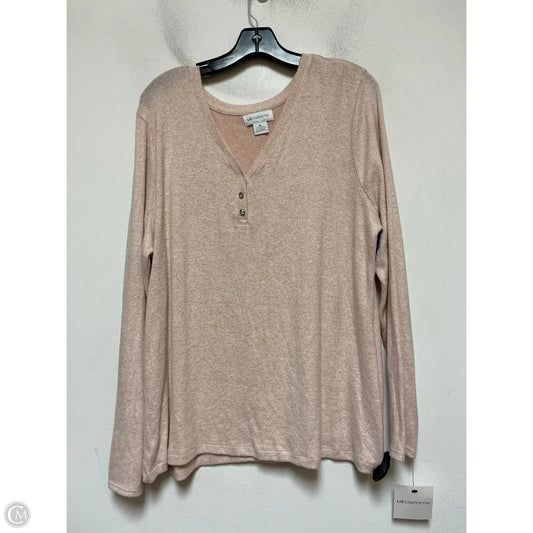 Top Long Sleeve By Liz Claiborne In Pink, Size: Xl