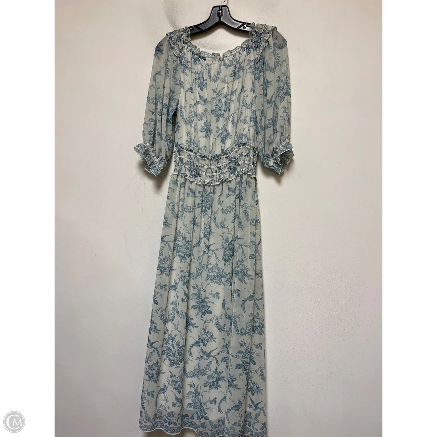 Dress Casual Maxi By Max Studio In Blue & White, Size: M