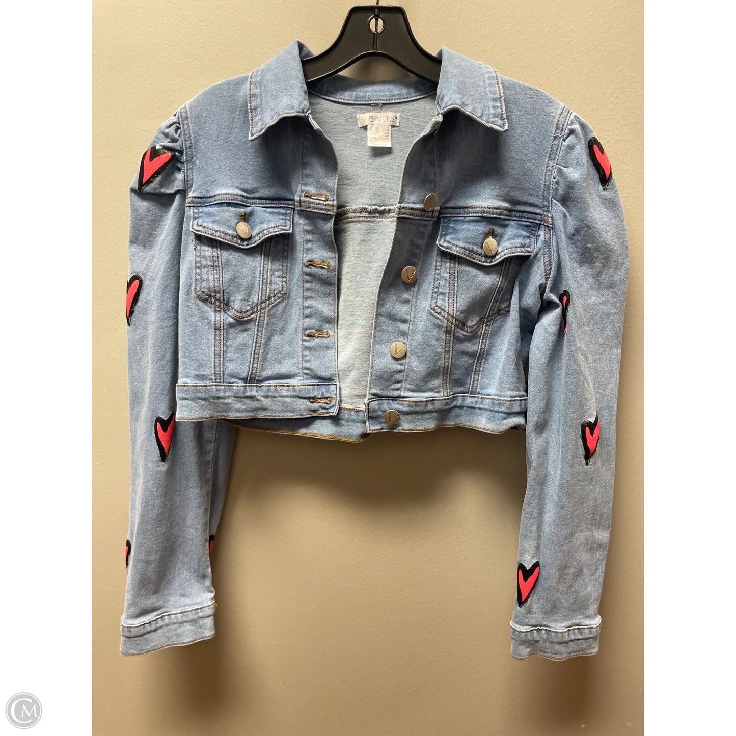 Jacket Denim By Venus In Blue Denim, Size: Xs