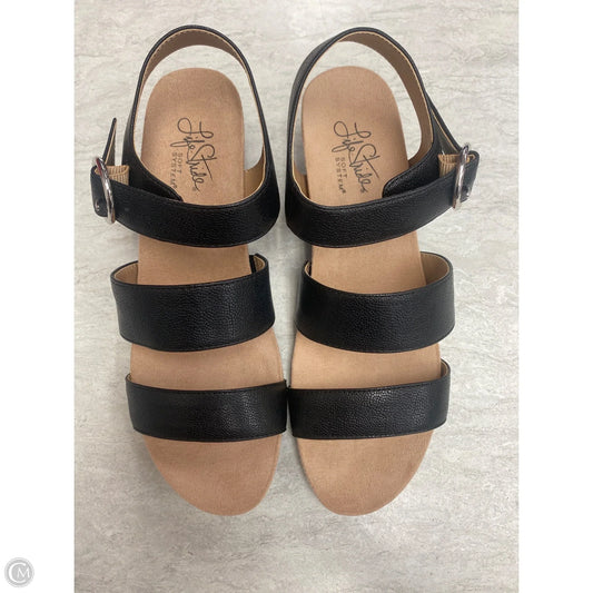 Sandals Heels Wedge By Life Stride In Black, Size: 8