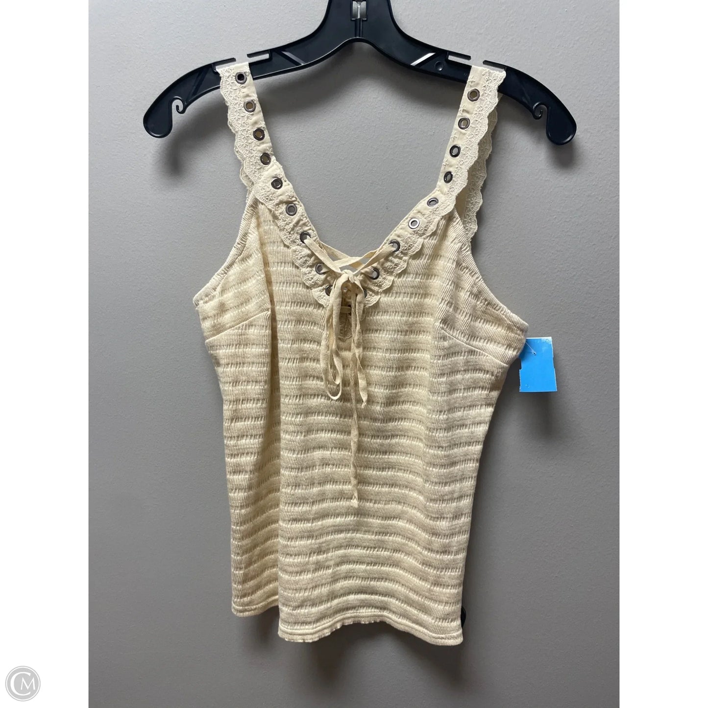 Top Sleeveless By Gimmicks In Yellow, Size: L