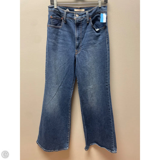 Jeans Wide Leg By Levis In Blue Denim, Size: 8