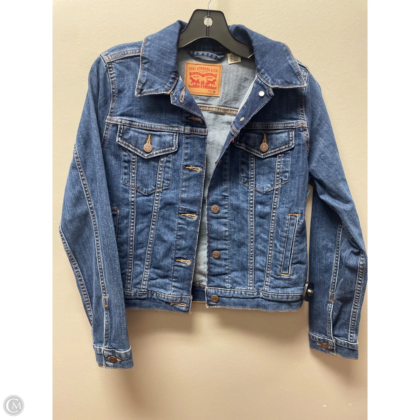 Jacket Denim By Levis In Blue Denim, Size: M