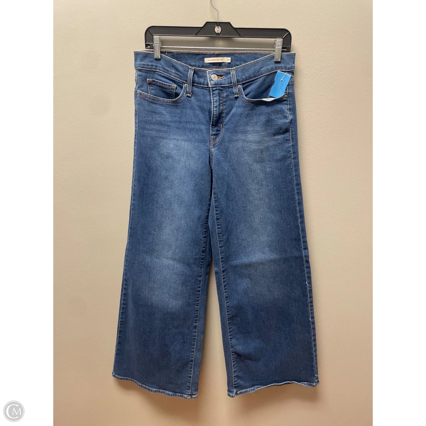 Jeans Wide Leg By Levis In Blue Denim, Size: 6