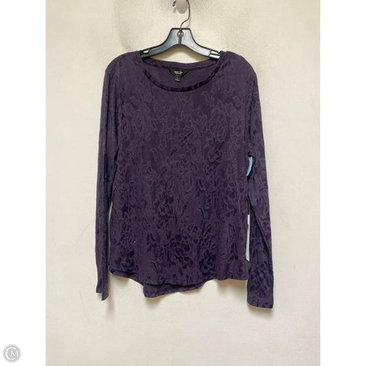 Top Long Sleeve By Simply Vera In Purple, Size: L
