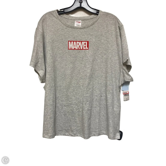 Top Short Sleeve Basic By Disney Store In Grey, Size: 2x