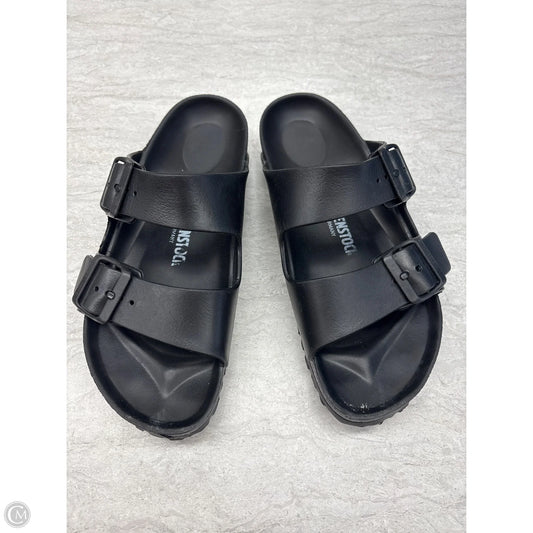 Sandals Flats By Birkenstock In Black, Size: 7