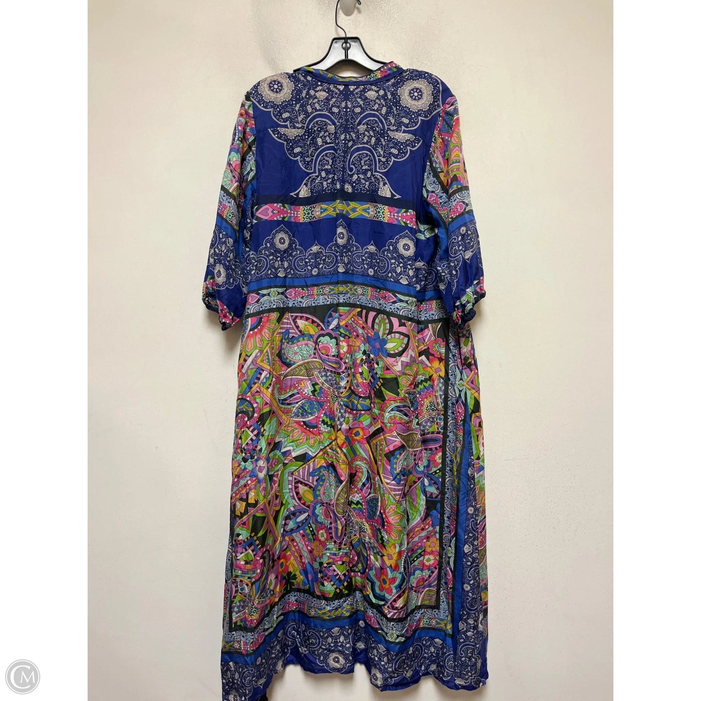 Dress Casual Midi By Johnny Was In Blue, Size: M
