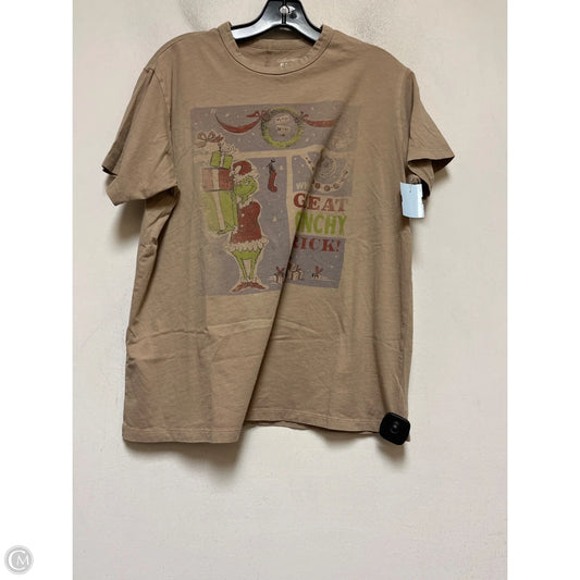 Top Short Sleeve Basic By American Eagle In Tan, Size: M