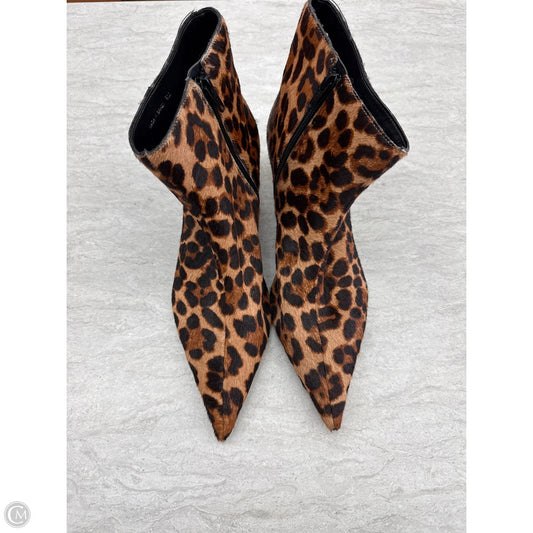 Boots Ankle Heels By Gianni Bini In Animal Print, Size: 9