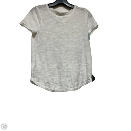 Top Short Sleeve Basic By Loft In White, Size: Xs