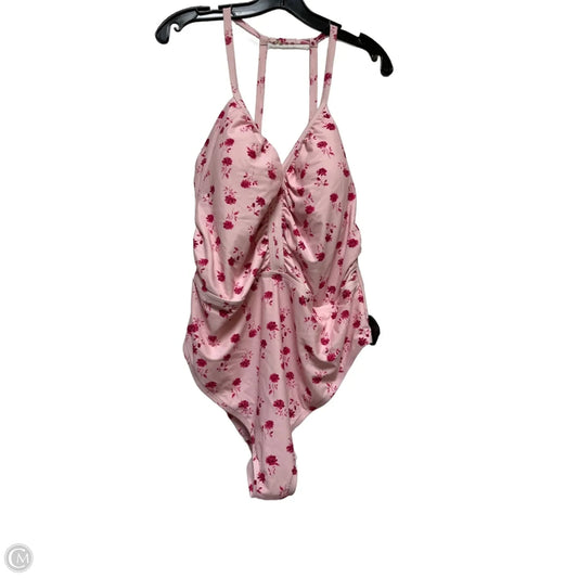 Swimsuit By Shade & Shore In Floral Print, Size: Xxl