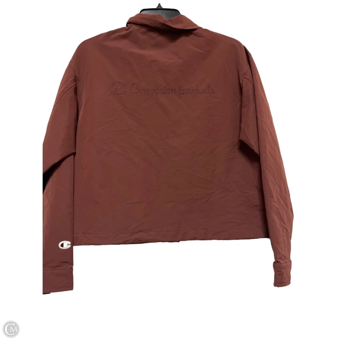 Athletic Jacket By Champion In Brown, Size: Xs