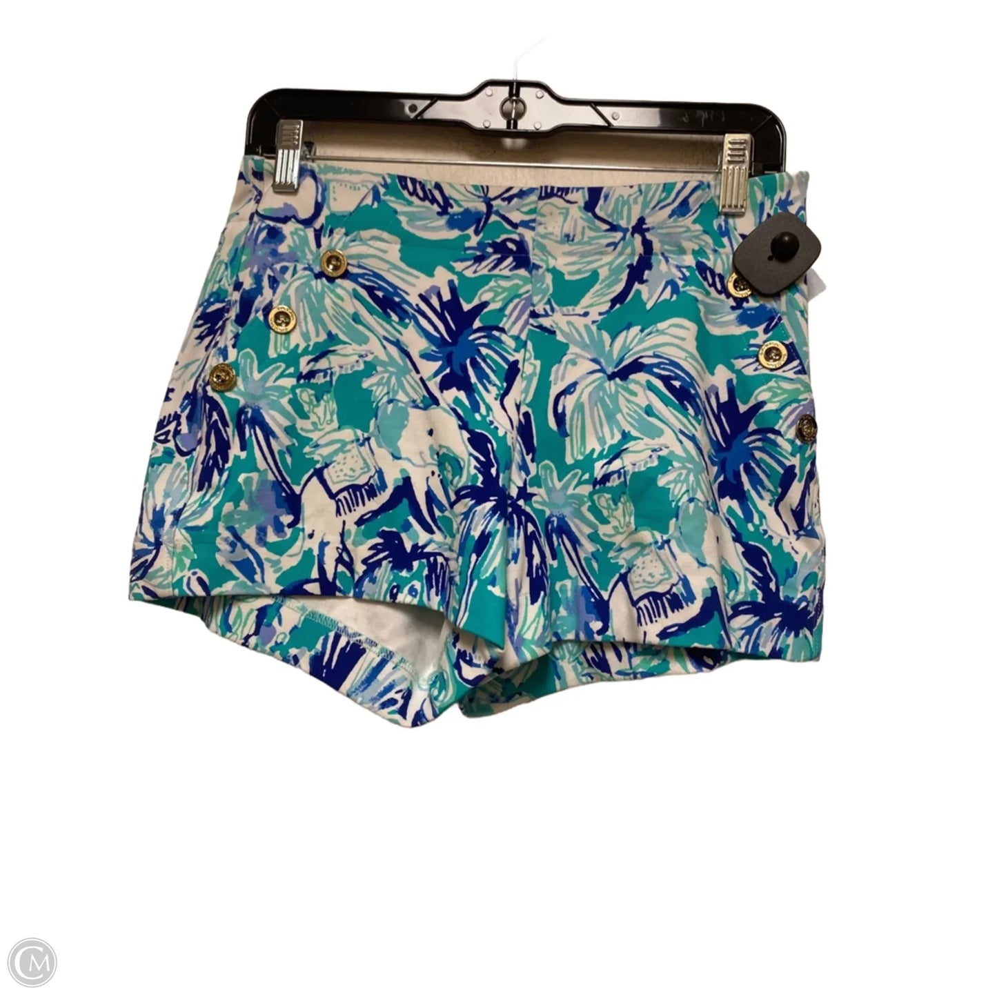 Shorts Designer By Lilly Pulitzer In Blue & Green, Size: 2