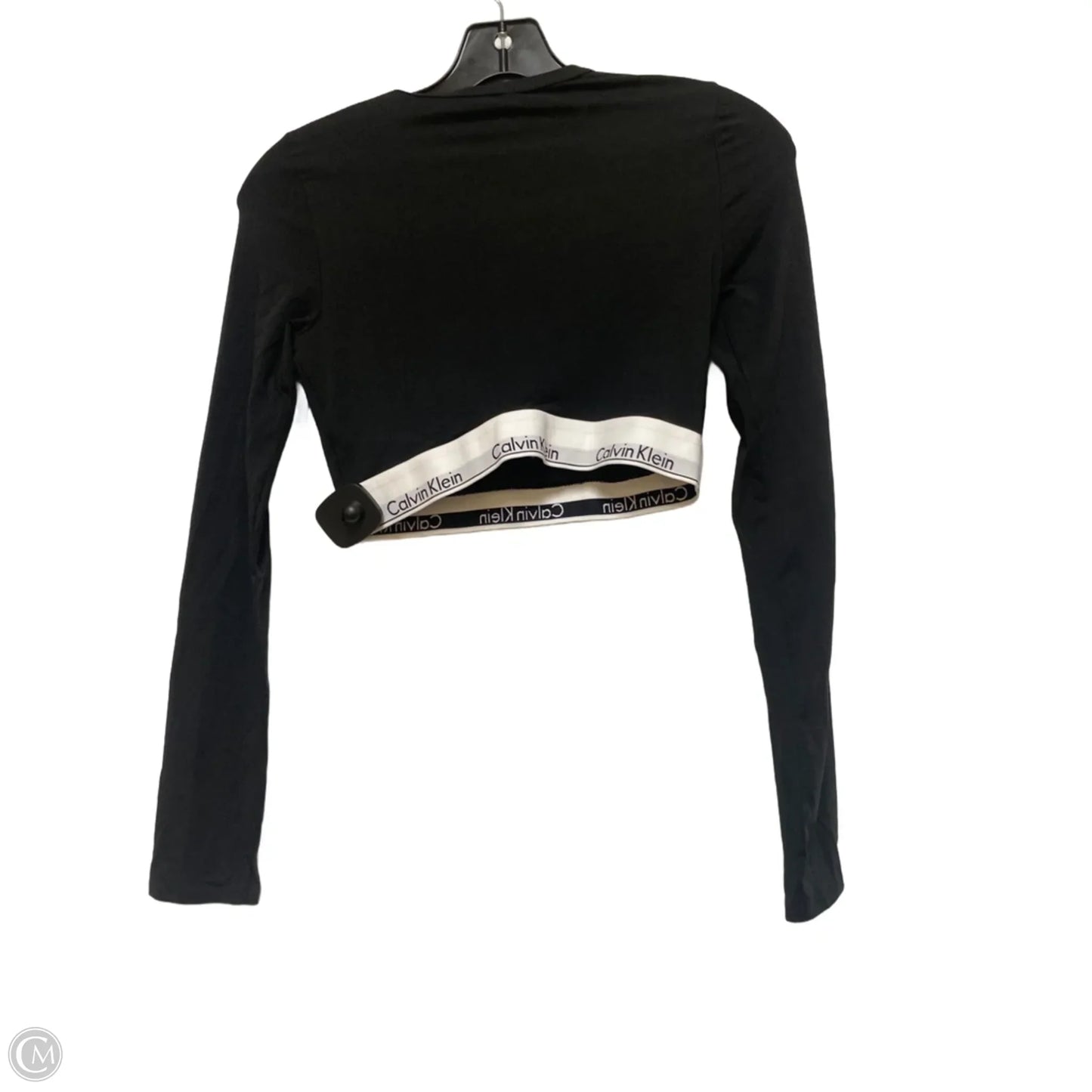 Top Long Sleeve By Calvin Klein In Black, Size: M