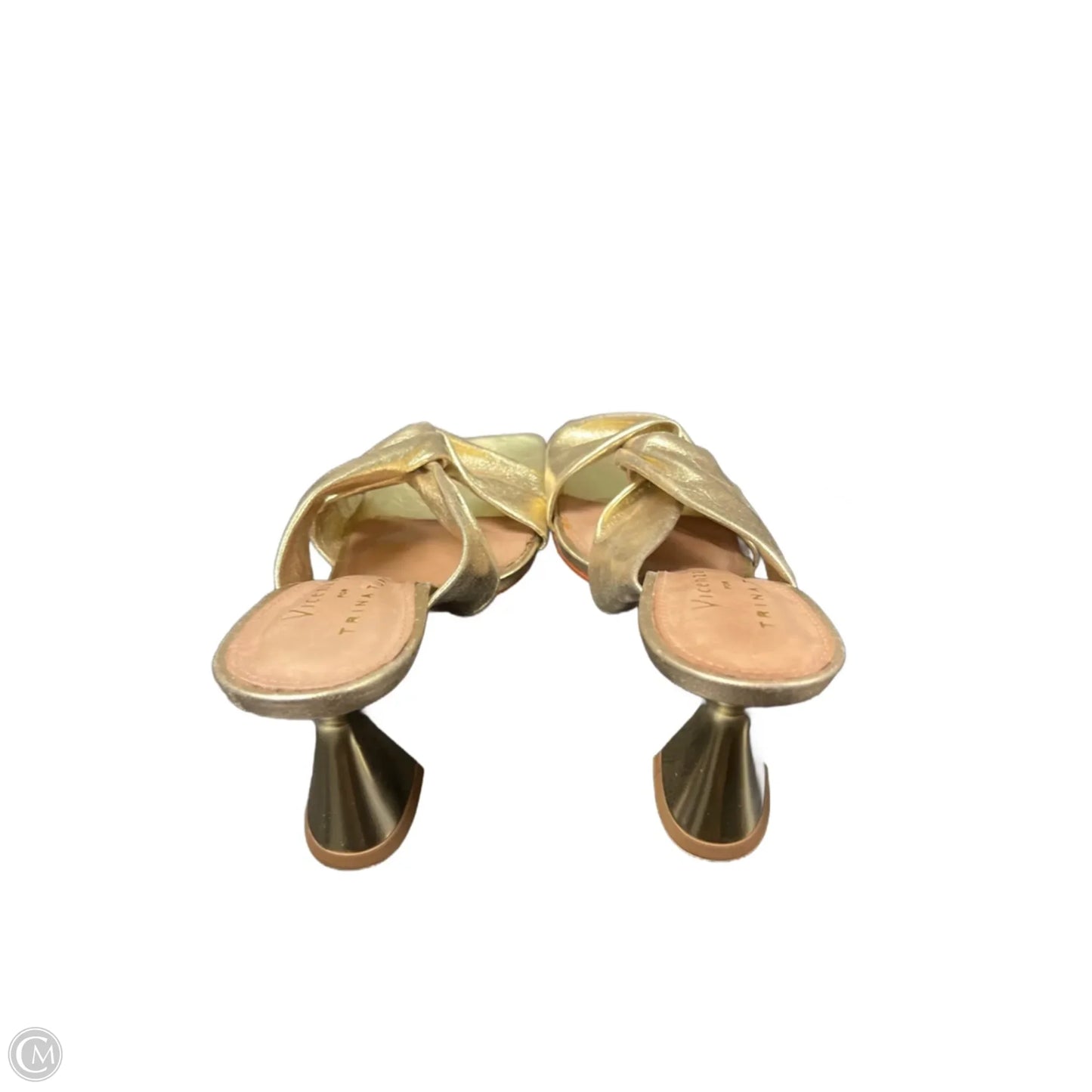 Sandals Heels Block By Trina Turk In Gold, Size: 7.5