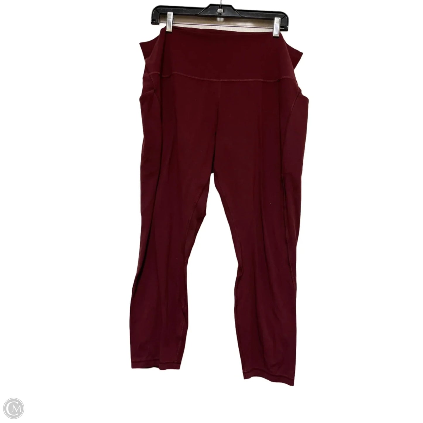 Athletic Leggings By Lululemon In Maroon, Size: 18