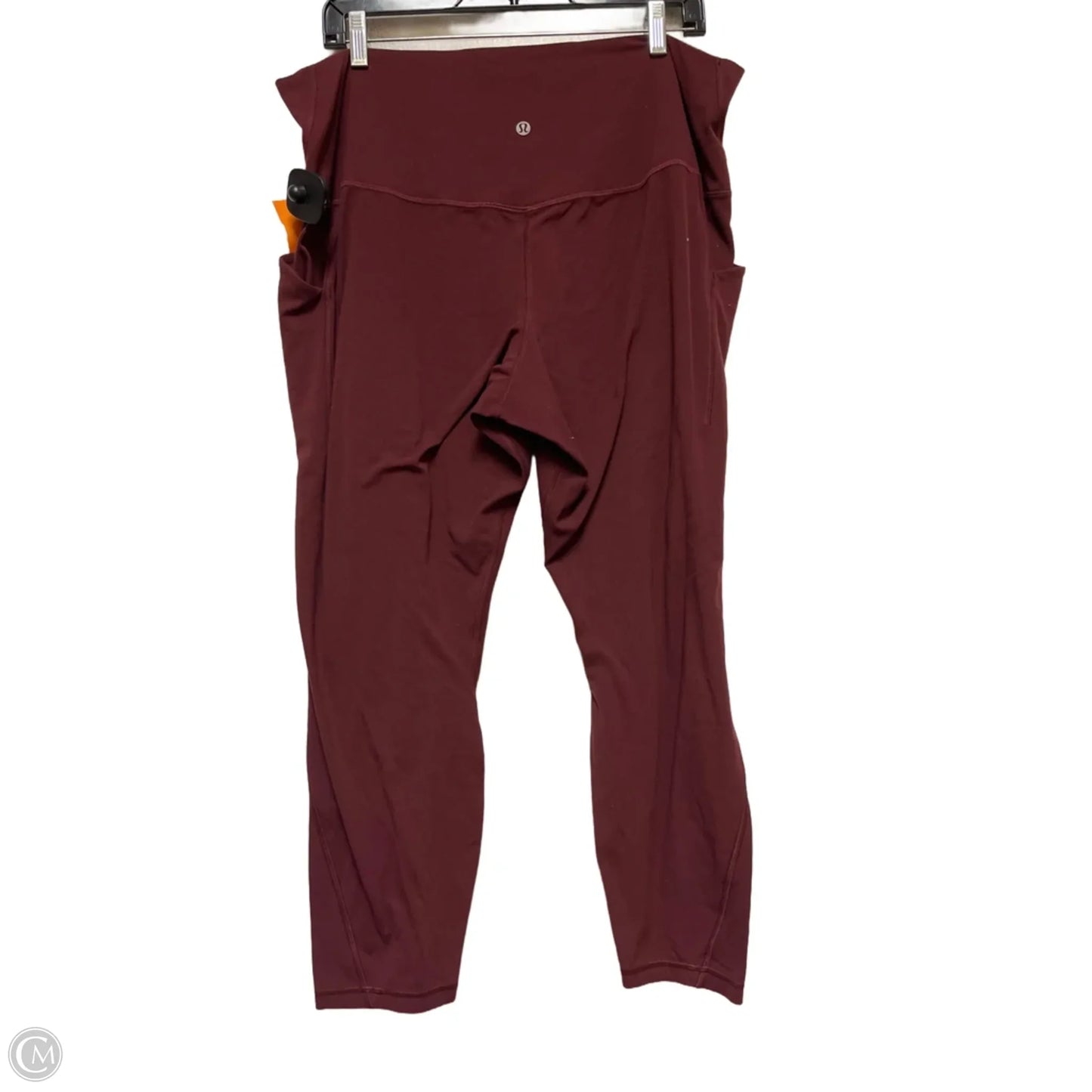 Athletic Leggings By Lululemon In Maroon, Size: 18