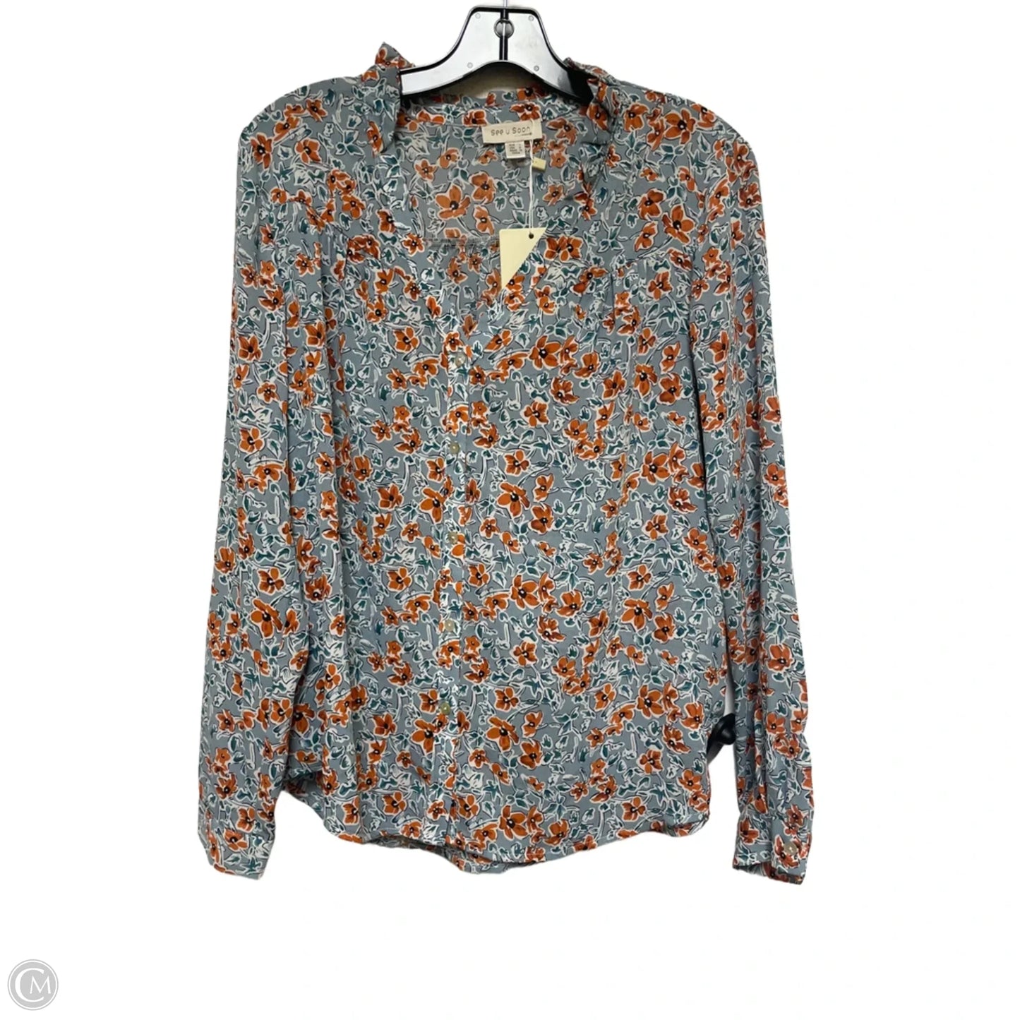 Top Long Sleeve By Clothes Mentor In Floral Print, Size: S