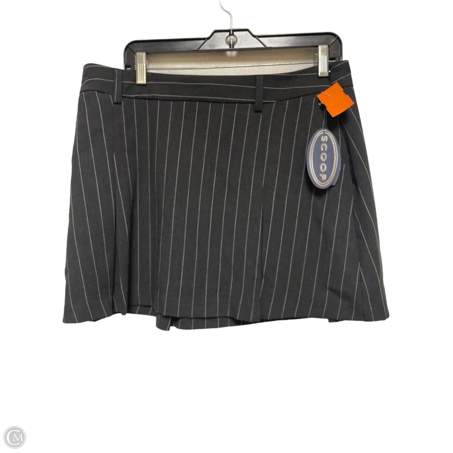 Skirt Mini & Short By Scoop In Striped Pattern, Size: 10