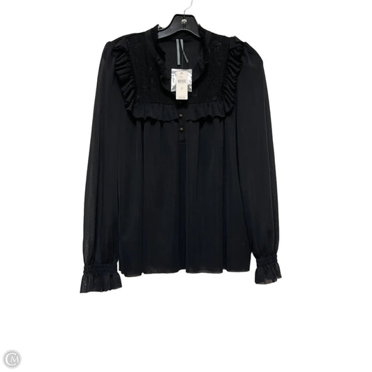 Top Long Sleeve By Anthropologie In Black, Size: Xs