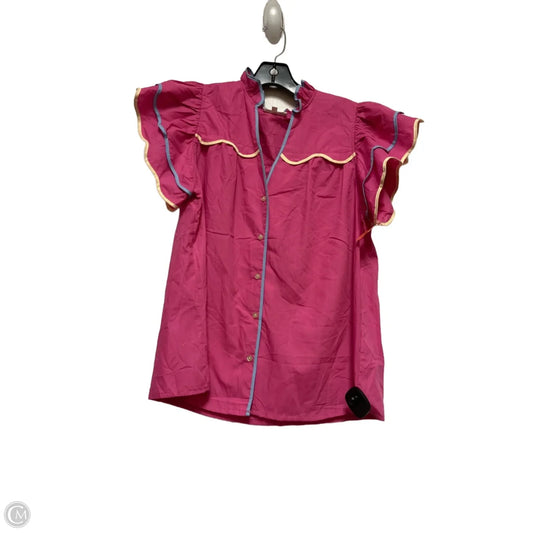 Top Short Sleeve By Entro In Pink, Size: L