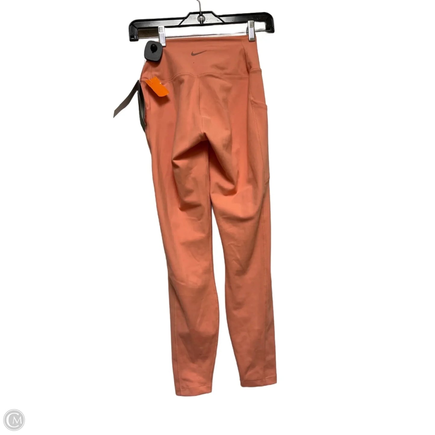 Athletic Leggings By Nike In Orange, Size: S