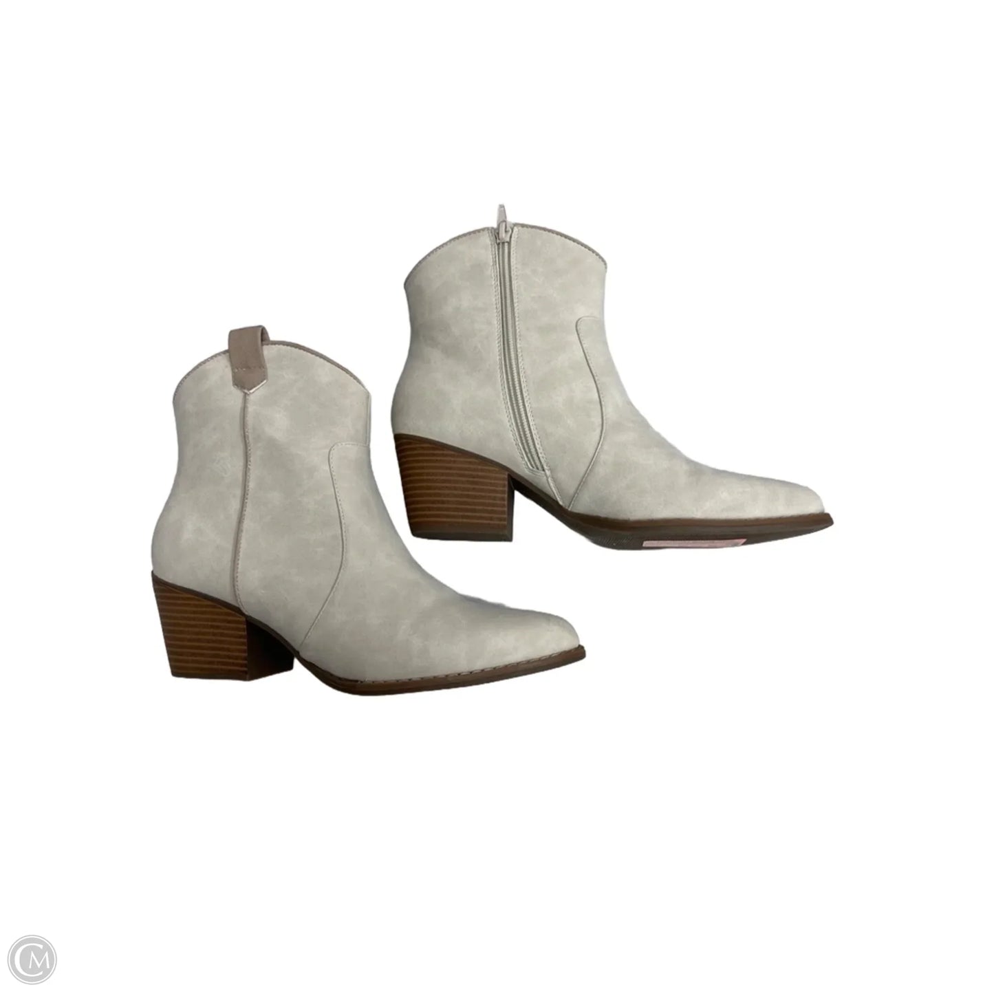 Boots Western By Ana In Cream, Size: 8.5