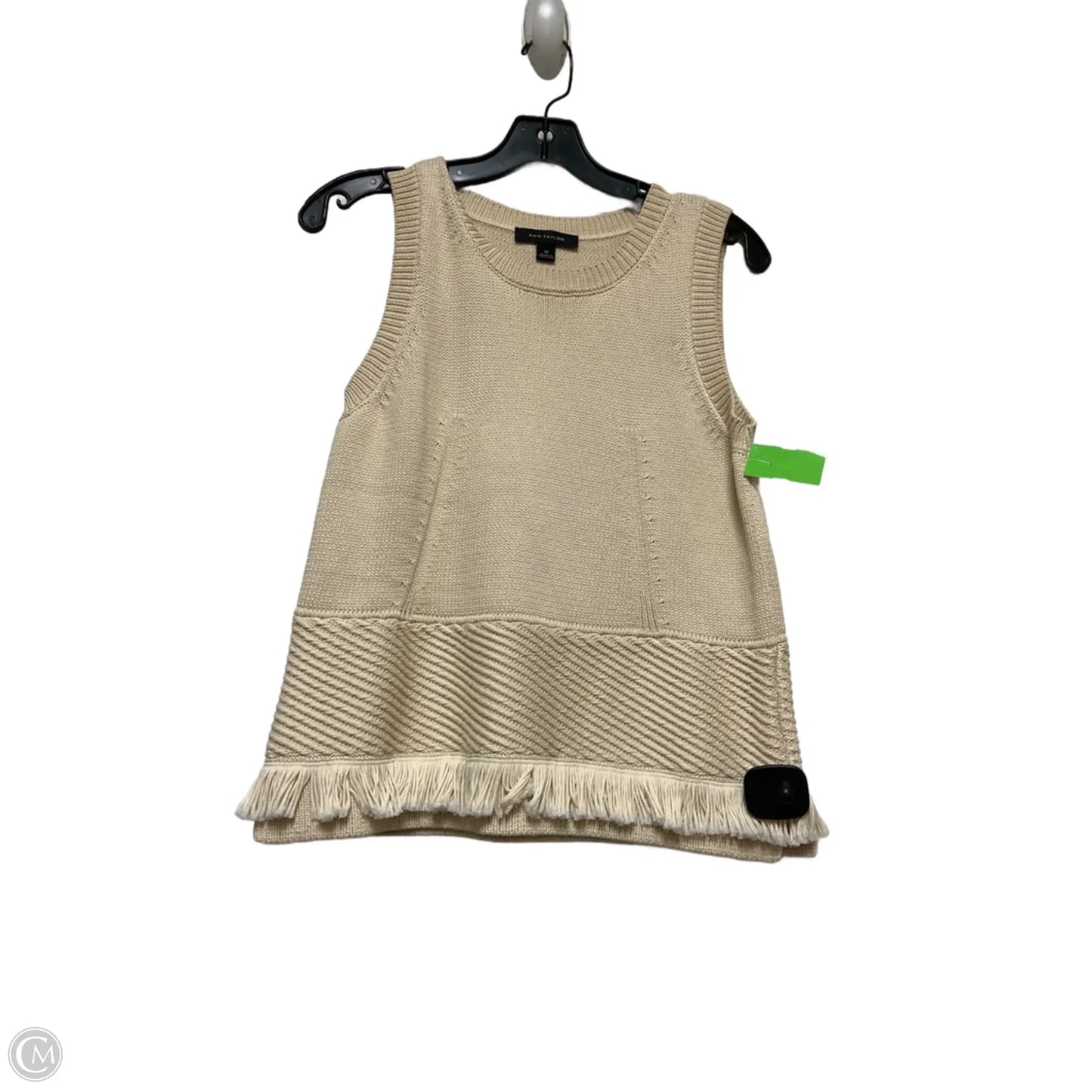 Top Sleeveless By Ann Taylor In Tan, Size: M