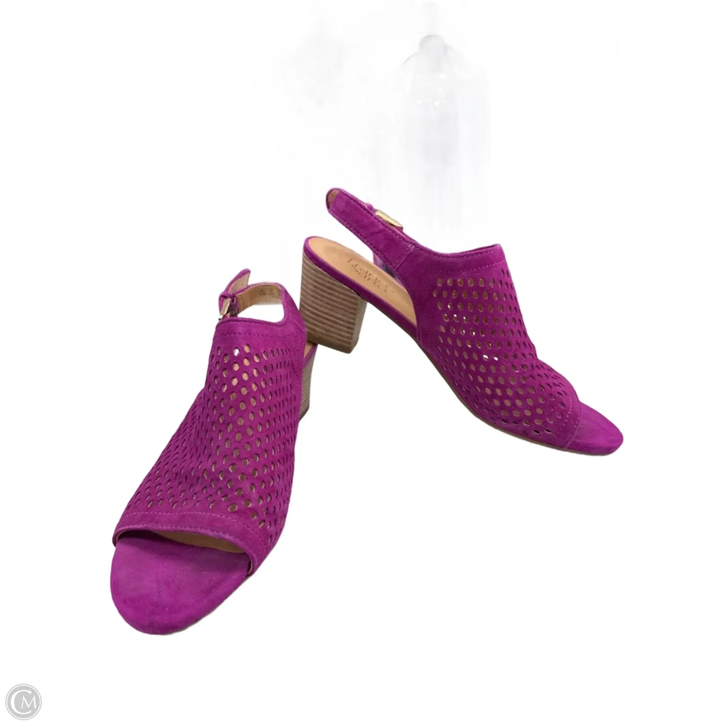 Sandals Heels Block By Franco Sarto In Purple, Size: 8.5