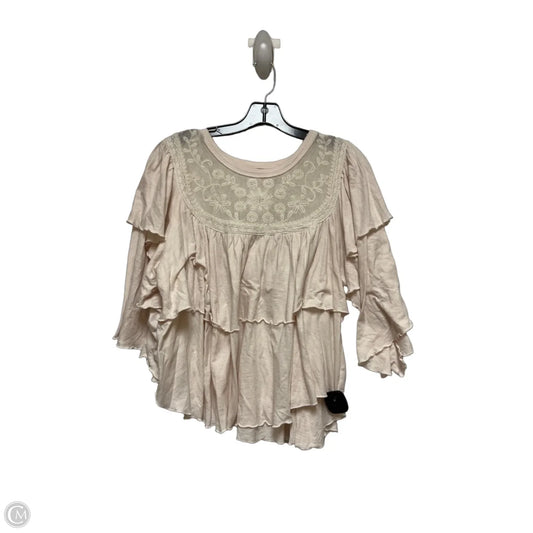 Top Long Sleeve By Free People In Cream, Size: Xl