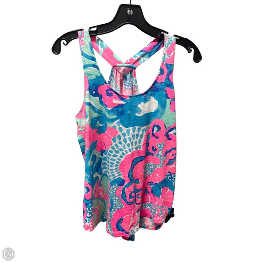 Top Sleeveless Designer By Lilly Pulitzer In Blue & Pink, Size: Xs
