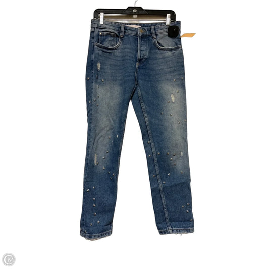 Jeans Cropped By Zara In Blue Denim, Size: 6