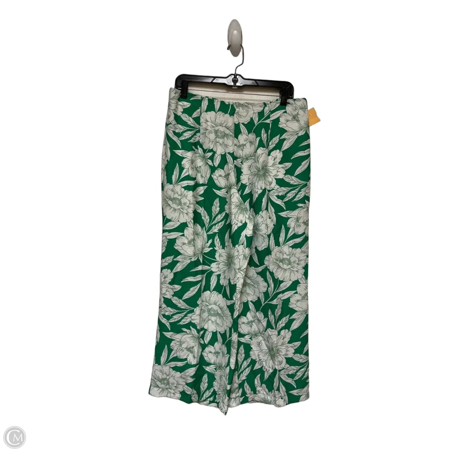 Pants Wide Leg By Clothes Mentor In Green & White, Size: 8