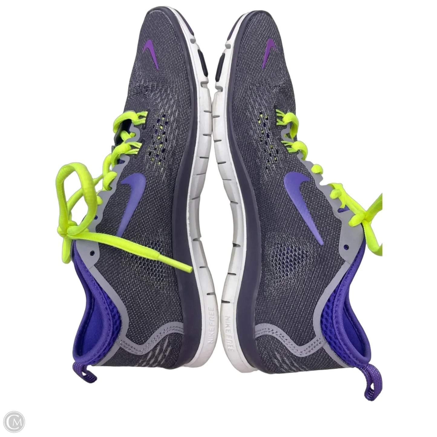 Shoes Athletic By Nike In Purple & Yellow, Size: 7.5